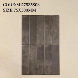 Gạch thẻ Porcelain mờ phẳng KT 75x300 mã MD7535S03