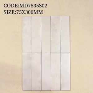 Gạch thẻ Porcelain mờ phẳng KT 75x300 mã MD7534S02