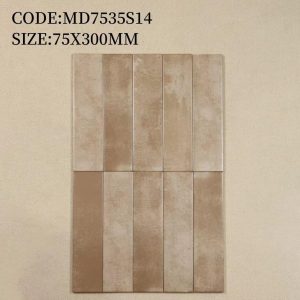 Gạch thẻ Porcelain mờ phẳng KT 75x300 mã MD7535S14