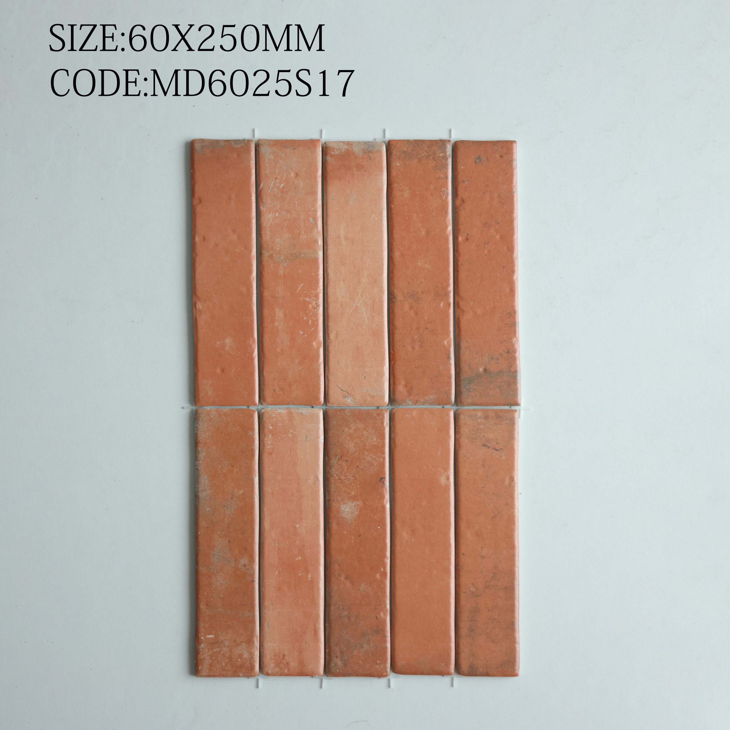 Gạch thẻ Porcelain Matt mịn KT 60x250mm mã MD6025S17