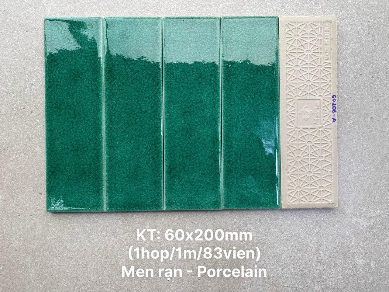 Gạch thẻ Porcelain men rạn KT 60x200mm mã MBL60206-A