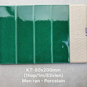 Gạch thẻ Porcelain men rạn KT 60x200mm mã MBL60206-B