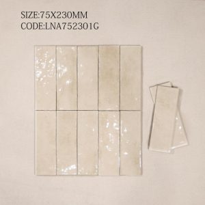 Gạch thẻ Porcelain mờ lượn KT 75x230mm mã. LNA752301M