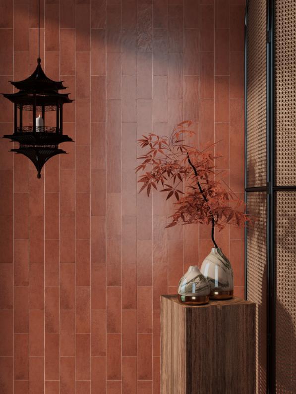 Gạch thẻ Porcelain mờ lượn KT 75x230mm mã LNA752305M