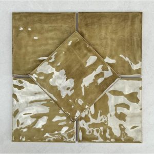 Gạch thẻ Porcelain bóng lượn nâu đậm KT 120x120mm