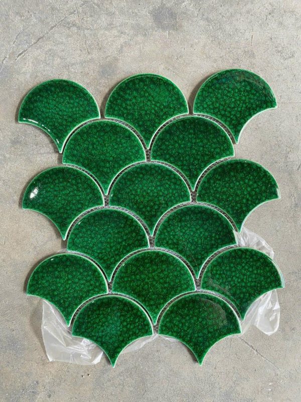 Gạch Mosaic vảy cá men rạn 9507