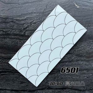 Gạch 30x60 trang trí vảy cá trắng 6501