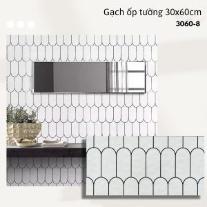 Gạch trang trí lông vũ trắng – Mã 3060-10 (300×600 mm) – Ceramic