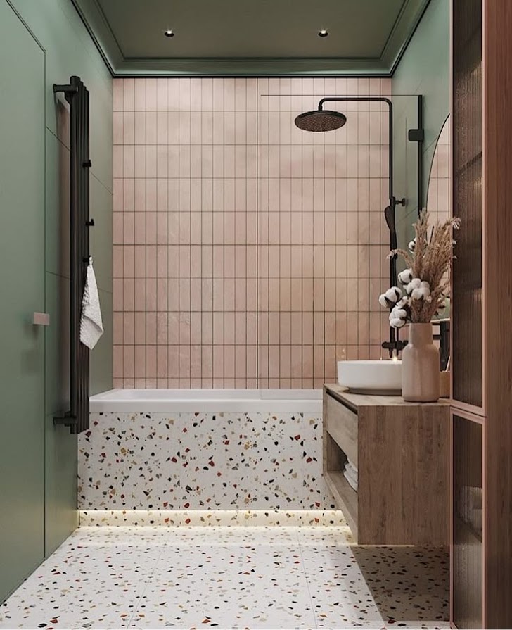 Gạch Terrazzo Porcelain mờ phẳng KT 300x600mm mã 36205