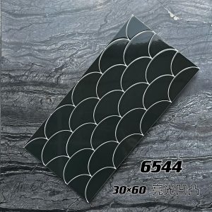 Gạch ốp tường giả vảy cá 300x600mm men bóng - Mã 6544