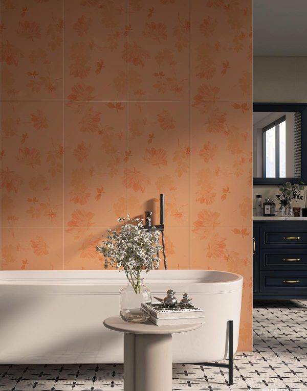 Gạch ốp tường họa tiết hoa 40x80cm mã MF48H07