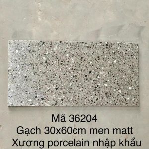 Gạch Terrazzo Porcelain mờ phẳng KT 300x600mm mã 36204