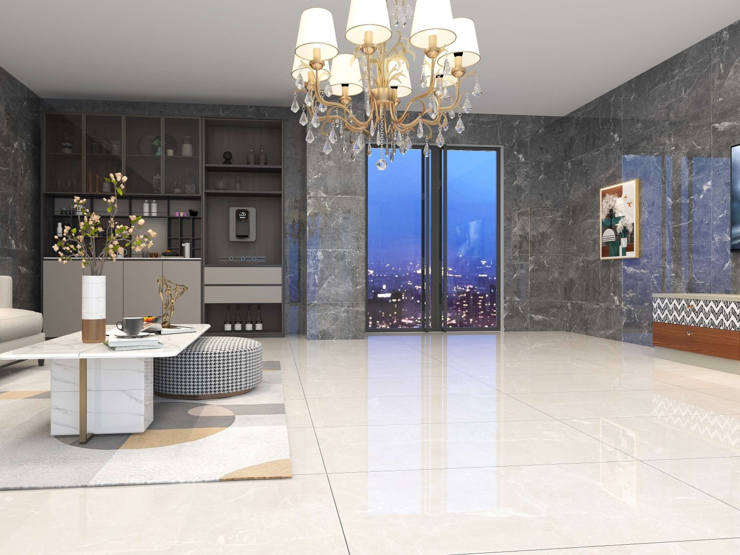 Gạch khổ lớn 800x800mm Marble “Siêu bóng” – Mã C88SA806