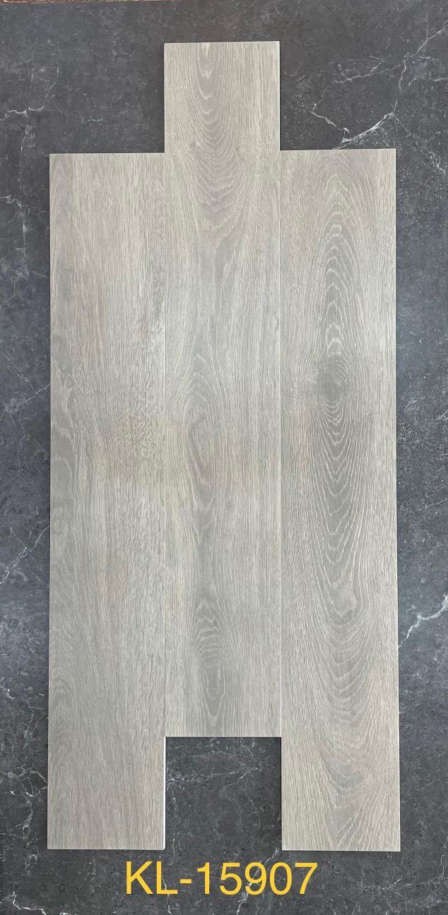 Gạch giả gỗ KL-15907 15x90 cm màu xám khói hiện đại
