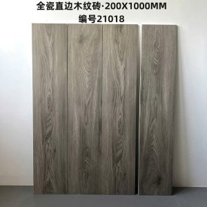 Gạch giả gỗ G21018 kích thước 20x100 cm màu xám khói mộc mạc cạnh phẳng